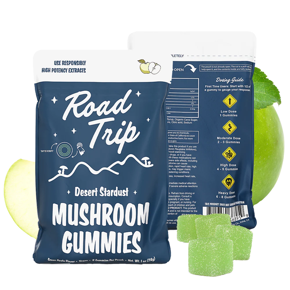 Road Trip Desert Stardust Mushroom Gummies - Green Apple