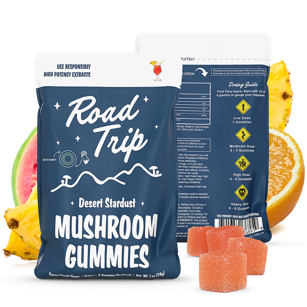 Road Trip Desert Stardust Mushroom Gummies - Sunset Punch